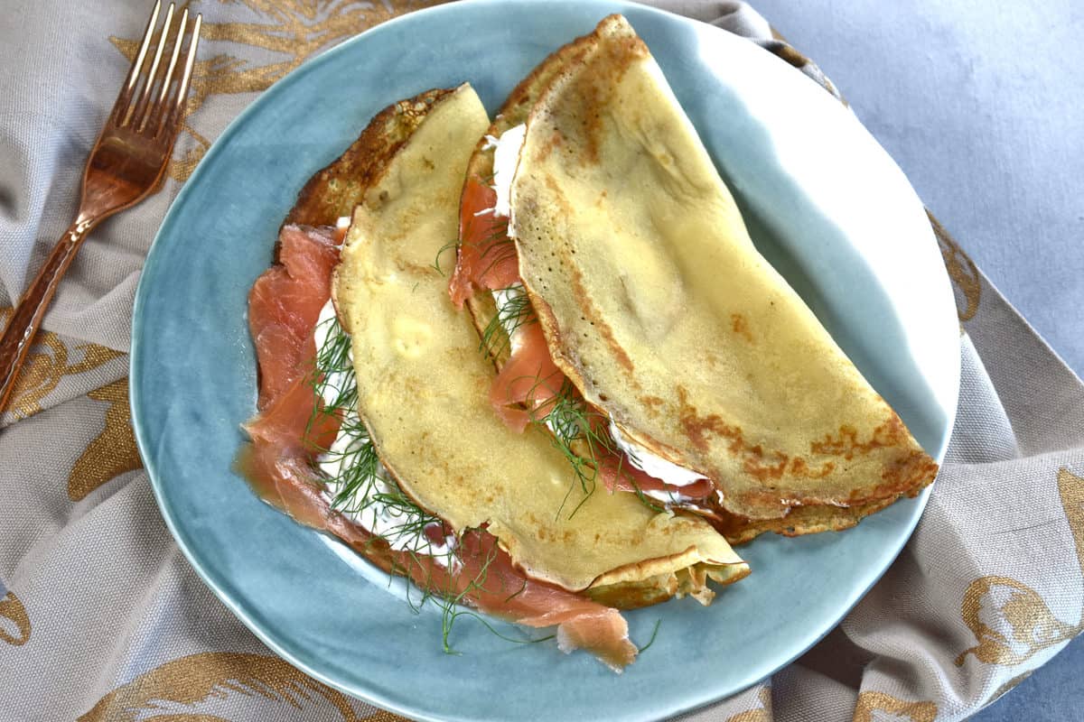 Beauty Smoked Salmon French Crépes