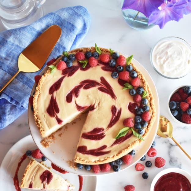 *Slice-Raspberry Mascarpone Cheesecake- Edited*