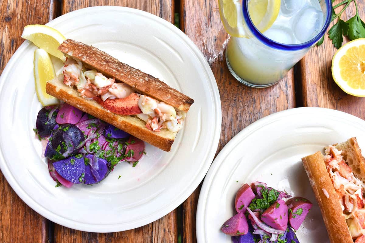 lobster rolls on a plate