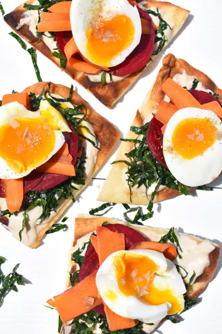 flat breads with eggs