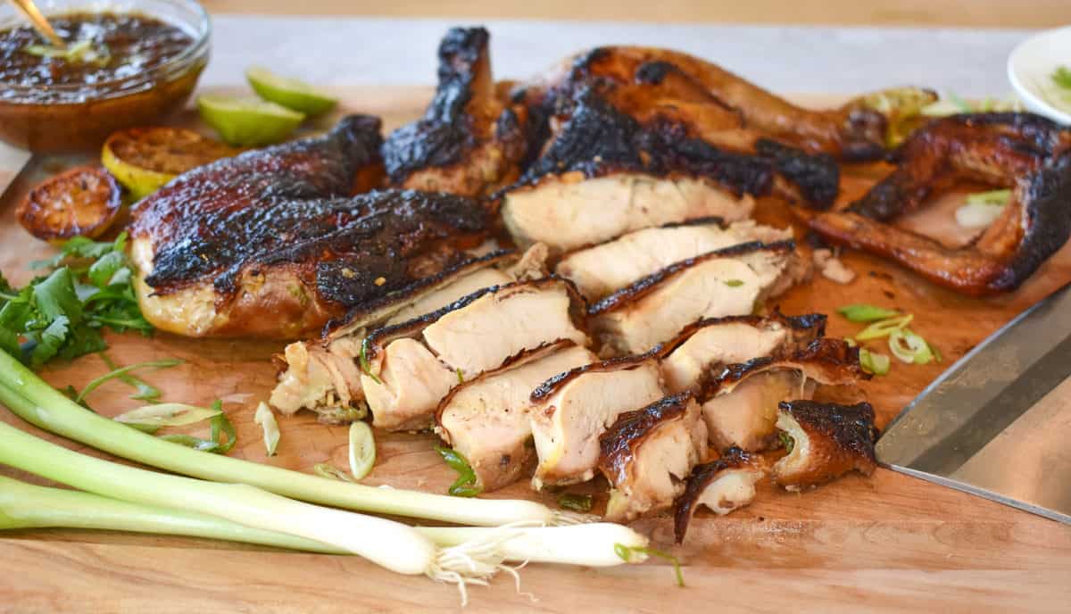 roast soy chicken sliced