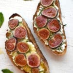 Figs Ricotta and Honey Toast Overhead