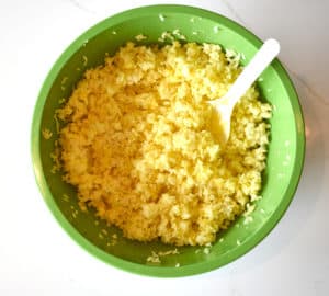 golden rice in a bowl