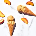 Peach Ice Cream Double Cone