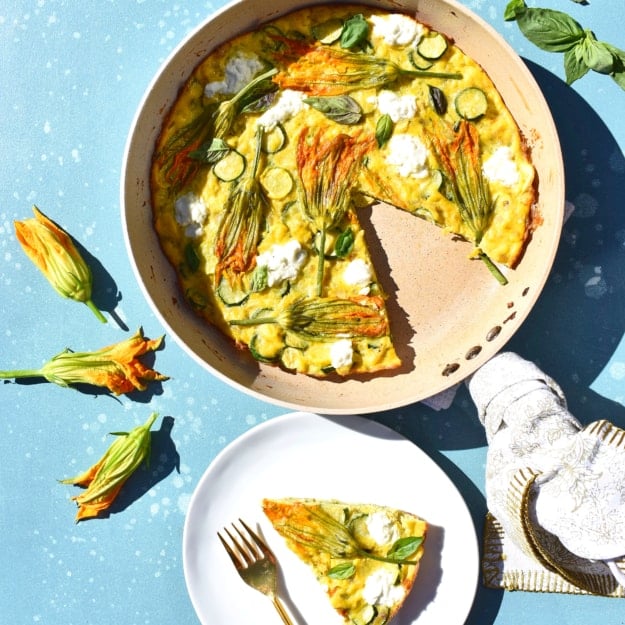 Slice Out Squash Blossom Fritatta