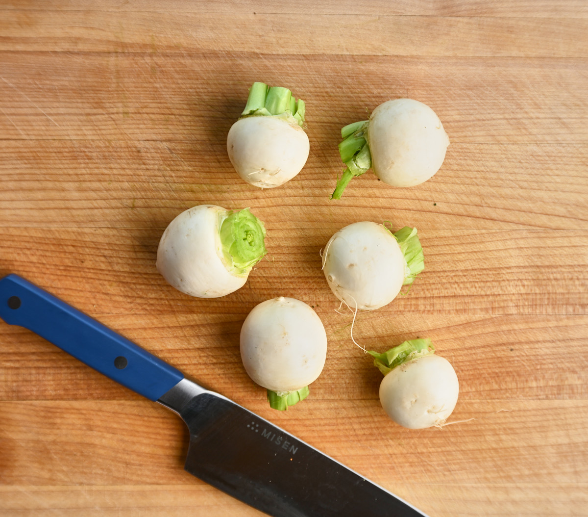 tokyo turnips with the stems cut off